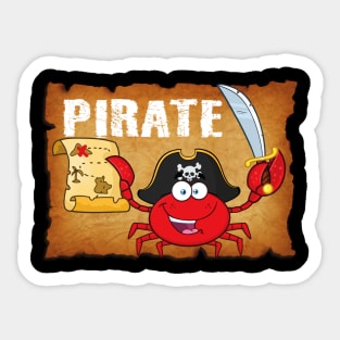 crab pirate Sticker